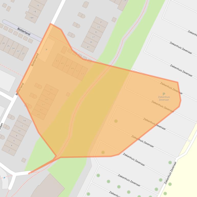 Kaart van postcodegebied 6903ZB.