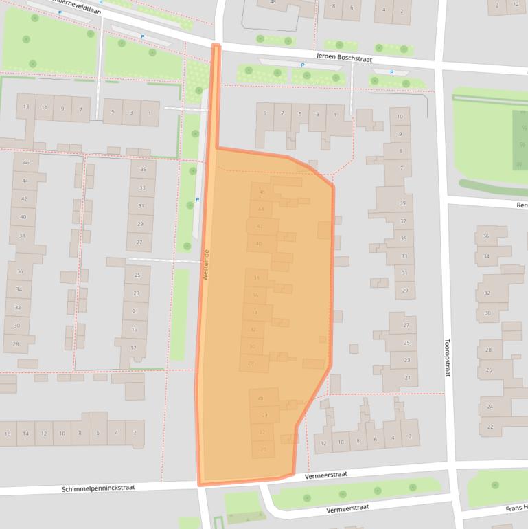 Kaart van postcodegebied 6904AE.