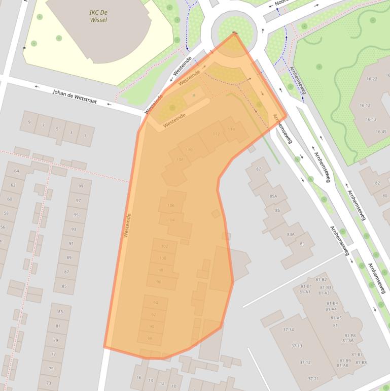 Kaart van postcodegebied 6904AH.