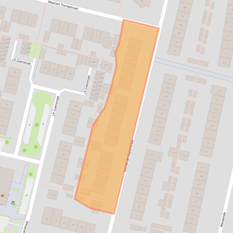 Kaart van postcodegebied 6904AR.