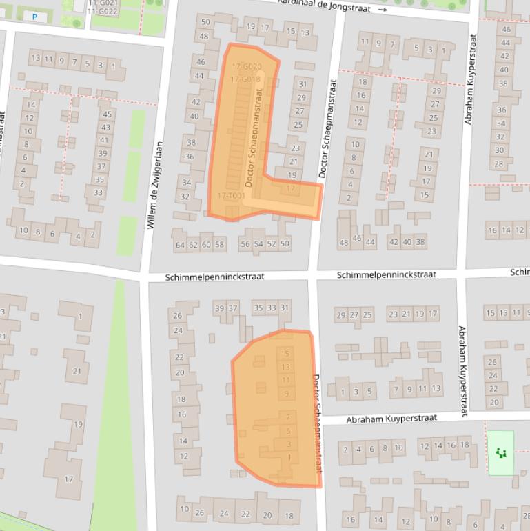 Kaart van postcodegebied 6904BK.