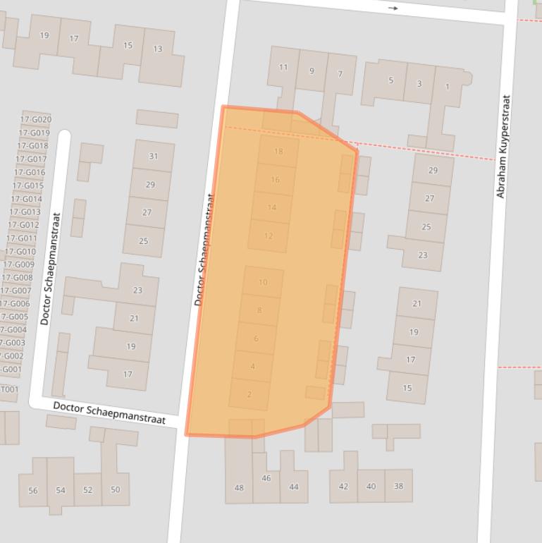 Kaart van postcodegebied 6904BM.