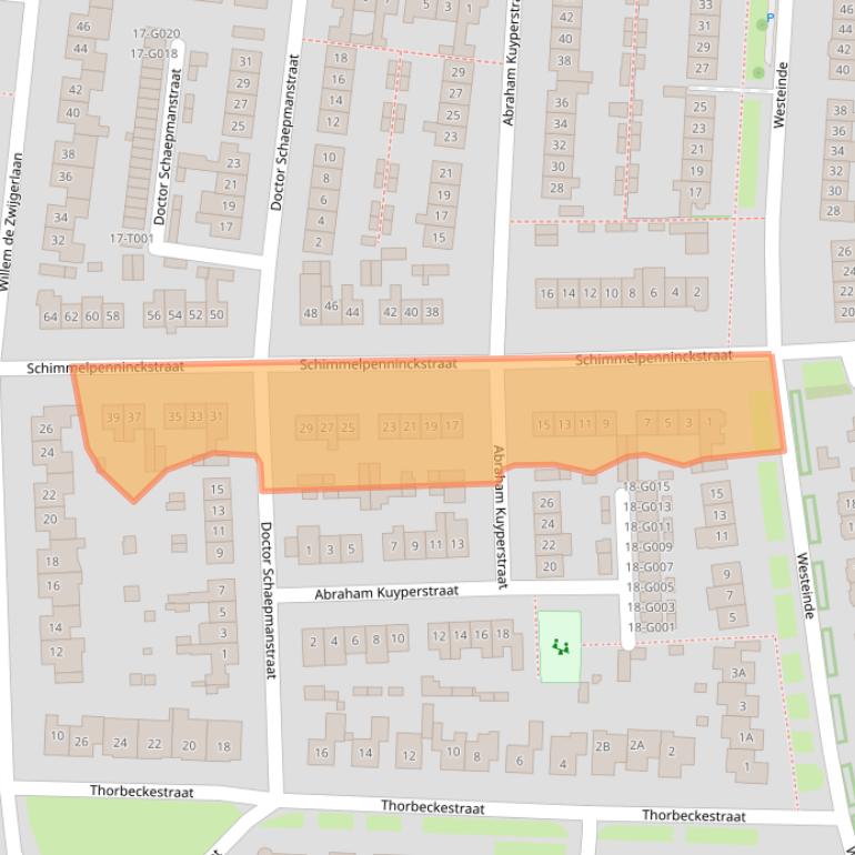 Kaart van postcodegebied 6904BN.