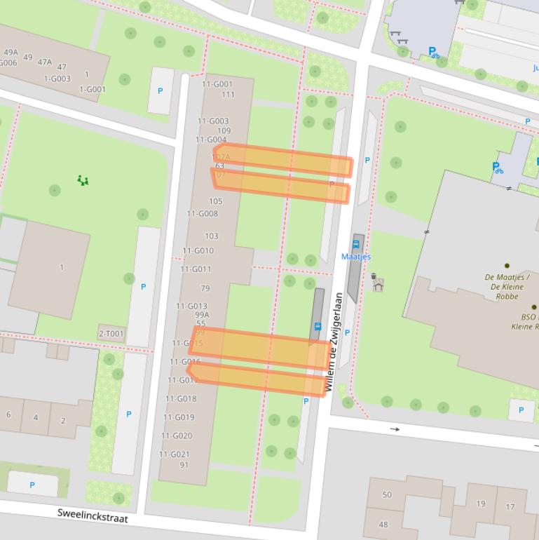 Kaart van postcodegebied 6904CE.