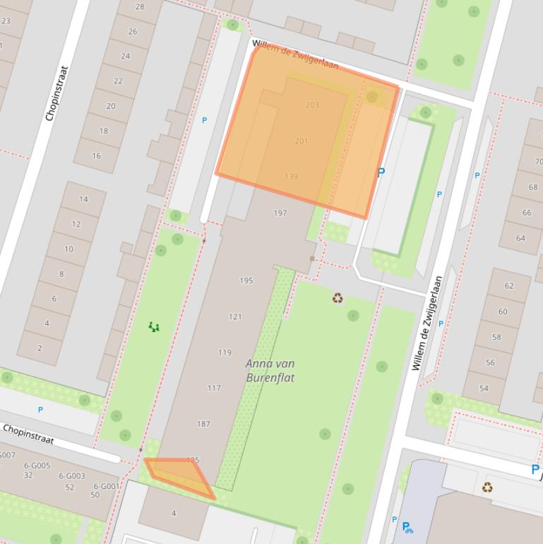 Kaart van postcodegebied 6904CJ.