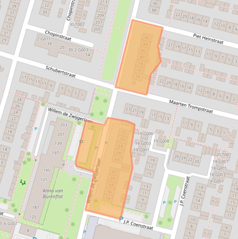 Kaart van postcodegebied 6904CN.