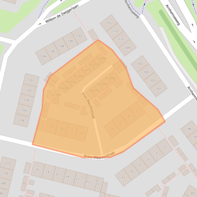 Kaart van postcodegebied 6904CT.