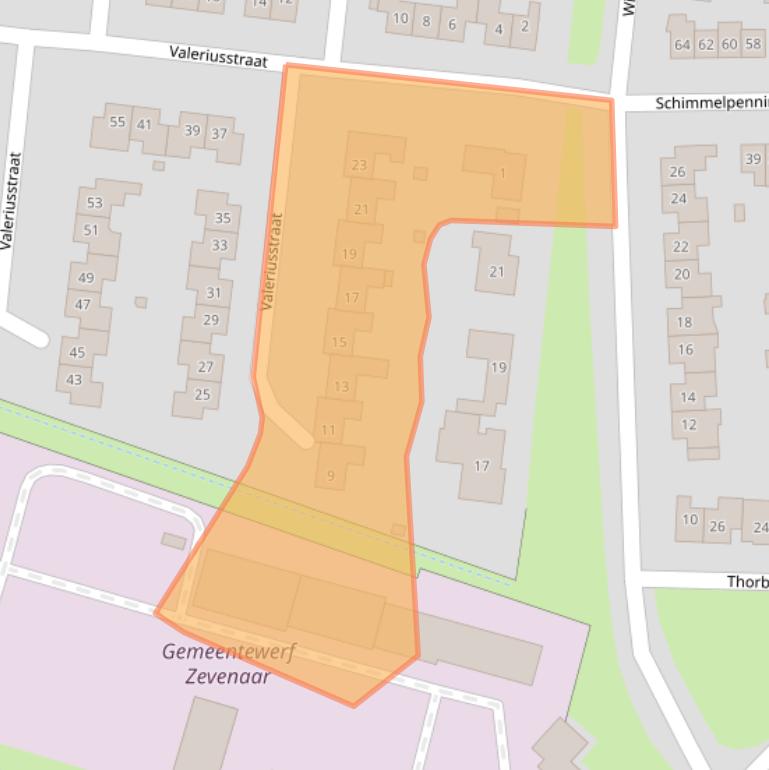 Kaart van postcodegebied 6904DJ.