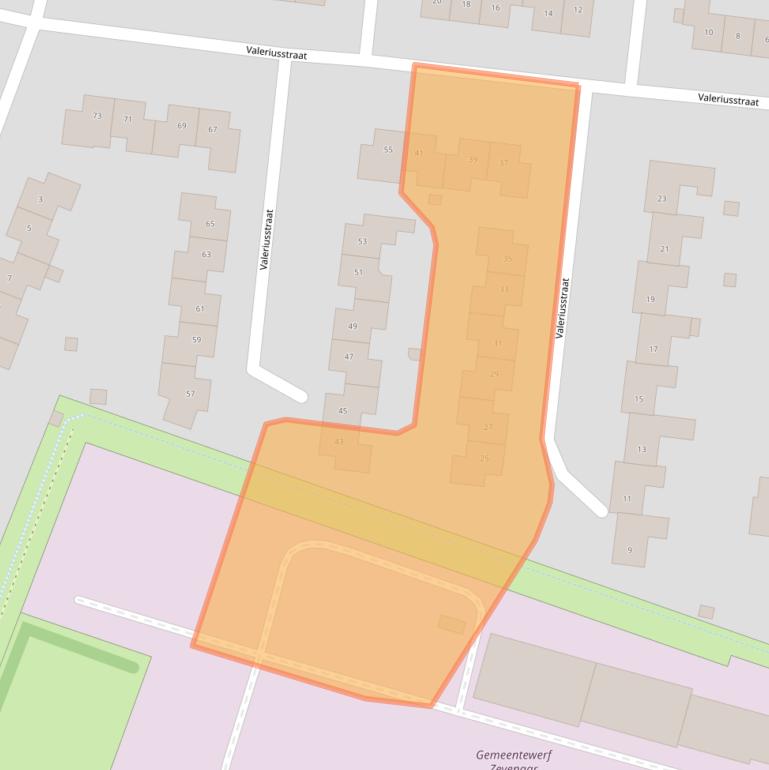 Kaart van postcodegebied 6904DK.