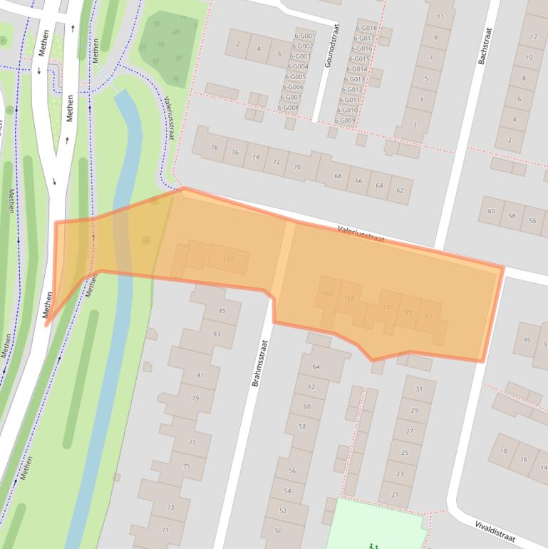 Kaart van postcodegebied 6904DN.