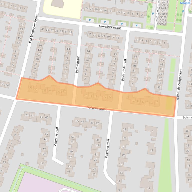 Kaart van postcodegebied 6904DP.