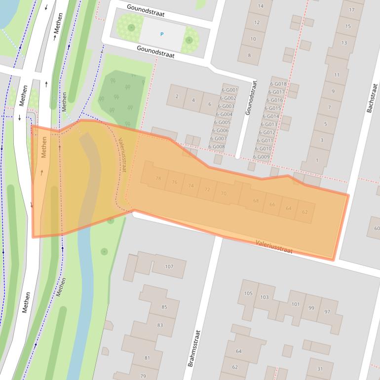 Kaart van postcodegebied 6904DS.