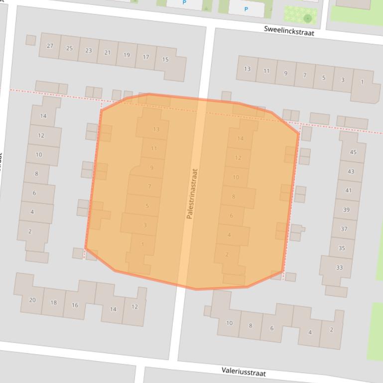 Kaart van postcodegebied 6904EA.