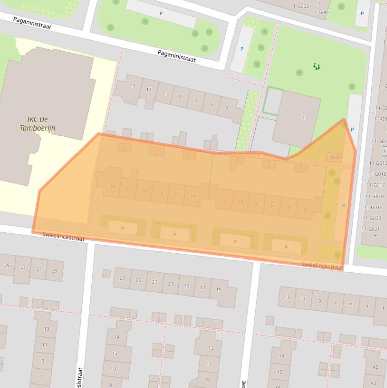 Kaart van postcodegebied 6904EE.