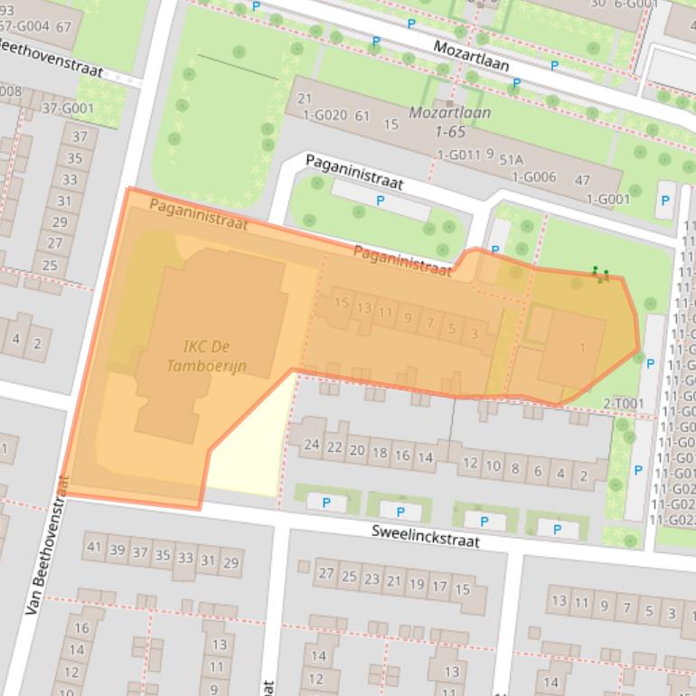 Kaart van postcodegebied 6904EG.