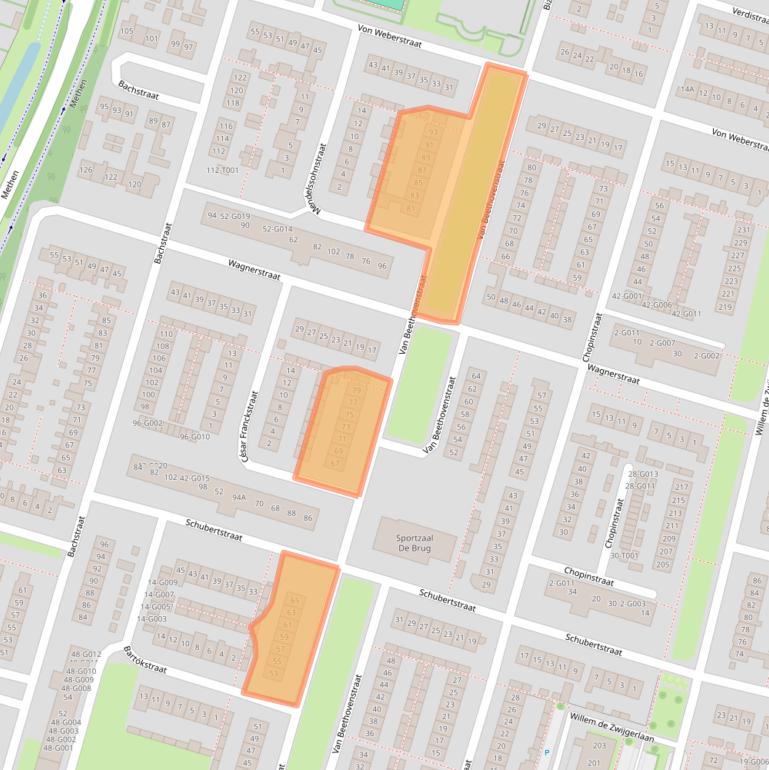 Kaart van postcodegebied 6904EK.