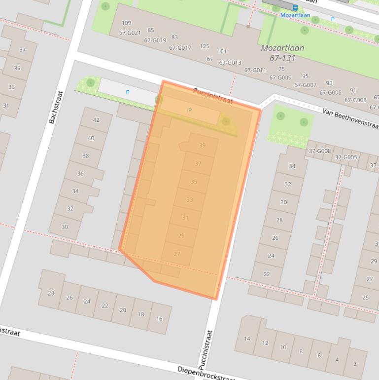 Kaart van postcodegebied 6904EV.