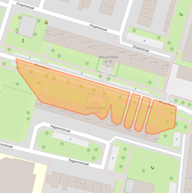 Kaart van postcodegebied 6904GB.