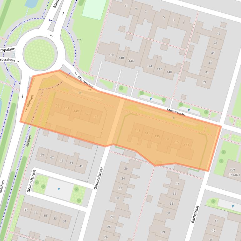 Kaart van postcodegebied 6904GE.