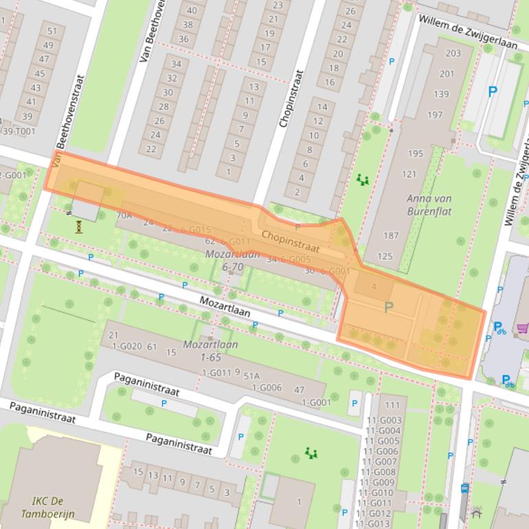 Kaart van postcodegebied 6904GG.