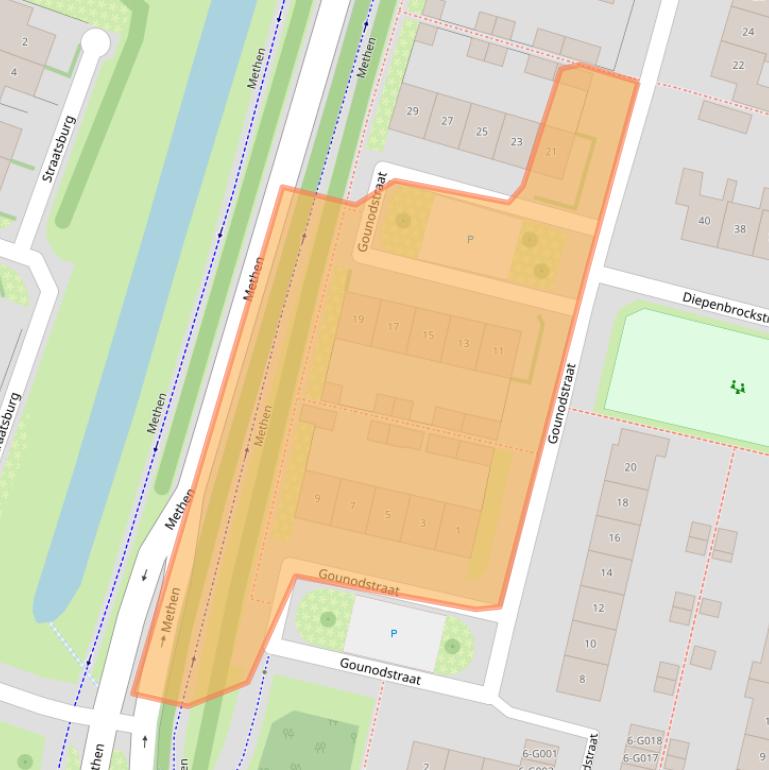 Kaart van postcodegebied 6904HA.