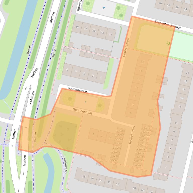 Kaart van postcodegebied 6904HC.