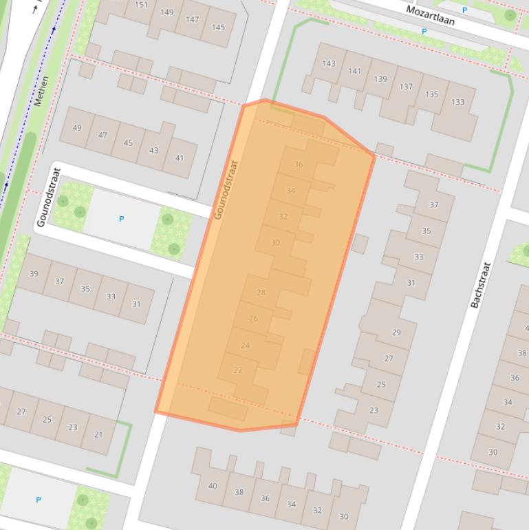 Kaart van postcodegebied 6904HD.