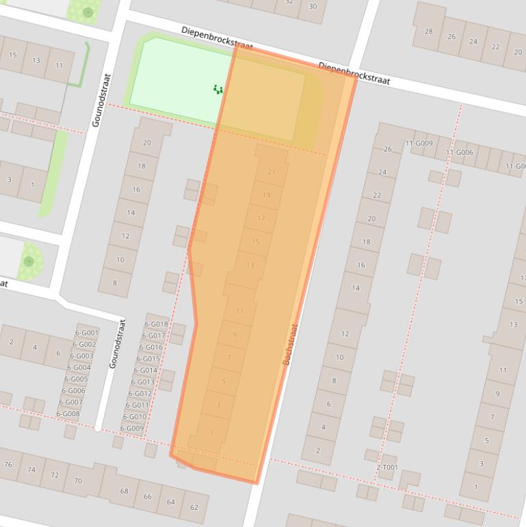 Kaart van postcodegebied 6904HJ.