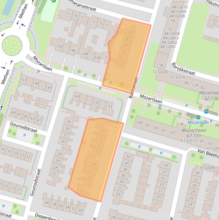 Kaart van postcodegebied 6904HK.