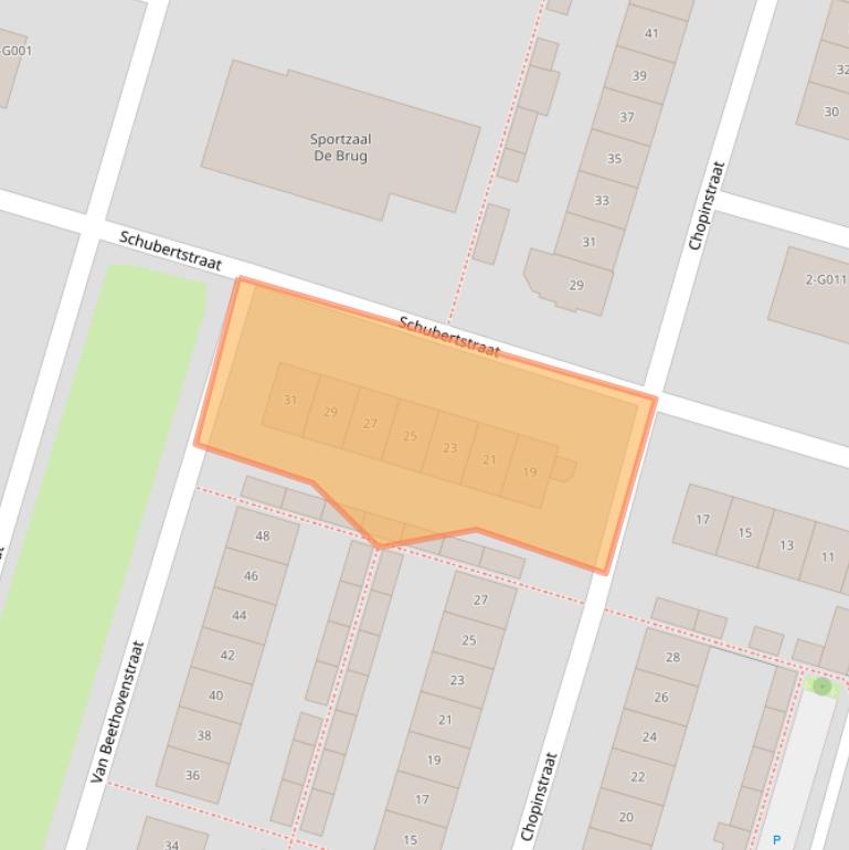 Kaart van postcodegebied 6904JH.