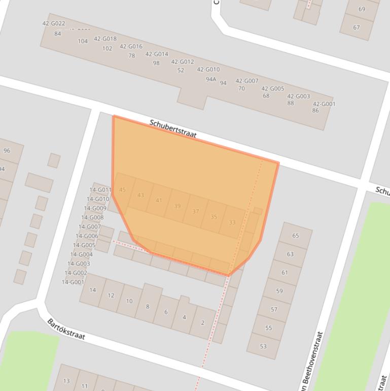 Kaart van postcodegebied 6904JJ.