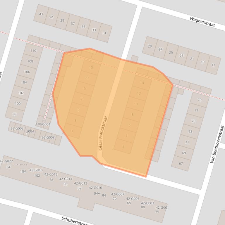 Kaart van postcodegebied 6904JN.