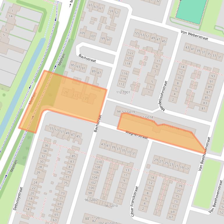 Kaart van postcodegebied 6904JZ.