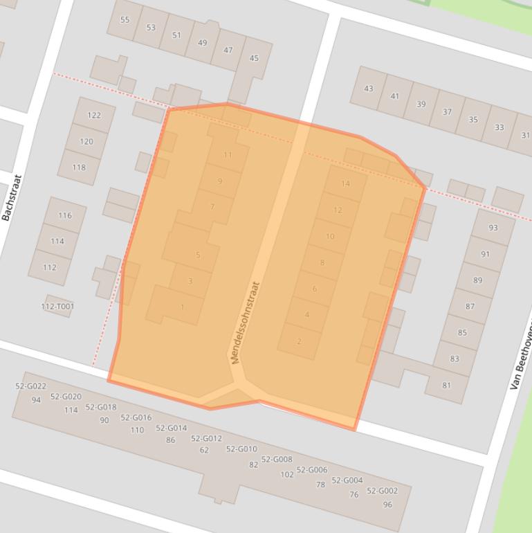 Kaart van postcodegebied 6904KA.