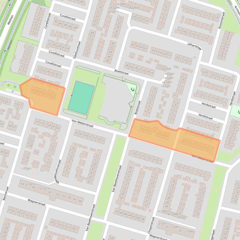 Kaart van postcodegebied 6904KD.