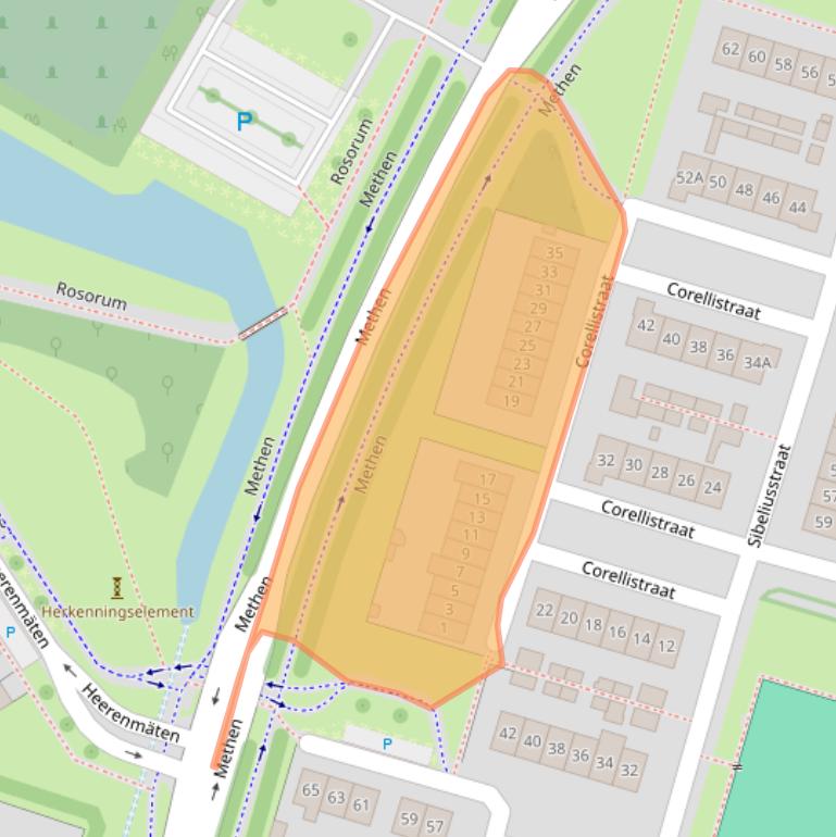 Kaart van postcodegebied 6904KP.