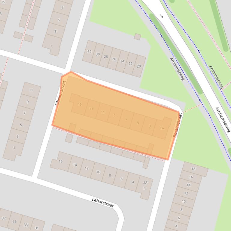 Kaart van postcodegebied 6904KT.