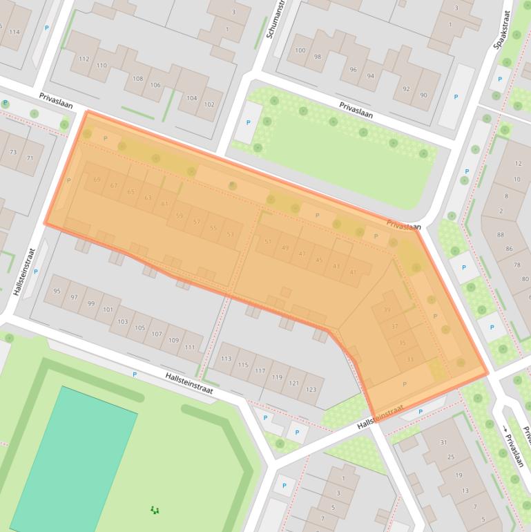 Kaart van postcodegebied 6904LD.