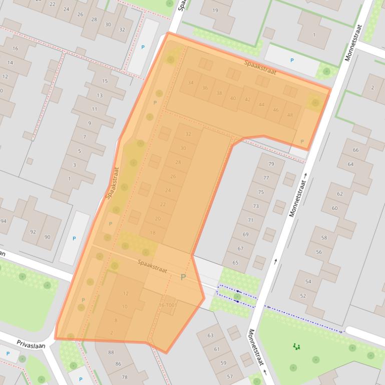 Kaart van postcodegebied 6904LM.