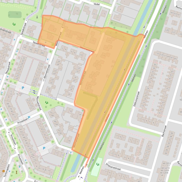 Kaart van postcodegebied 6904LP.