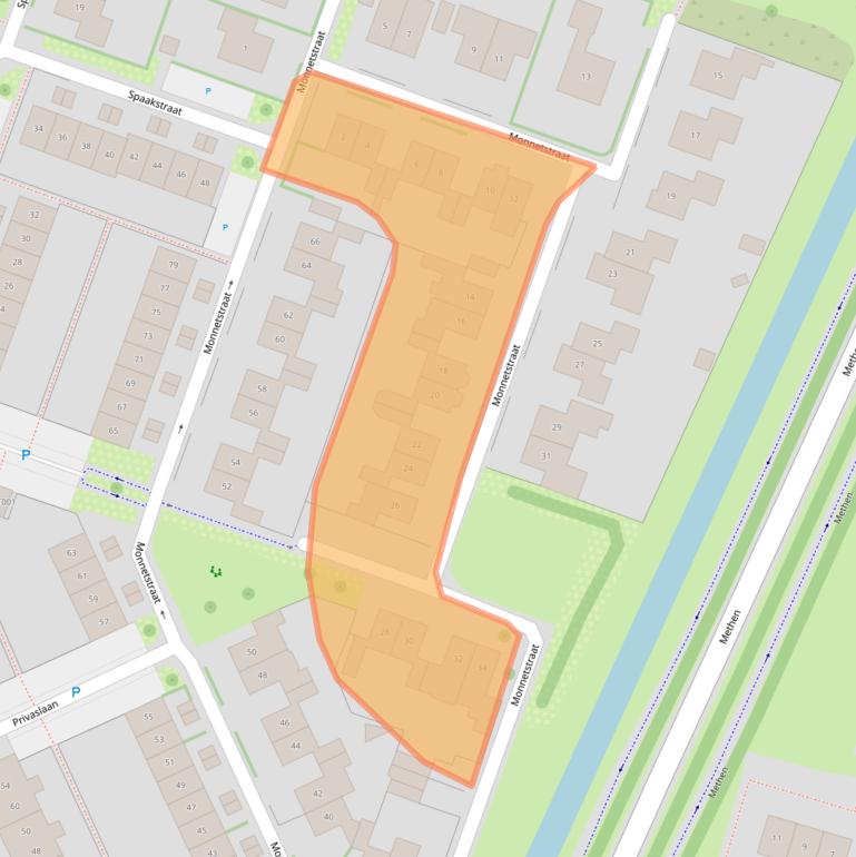 Kaart van postcodegebied 6904LS.