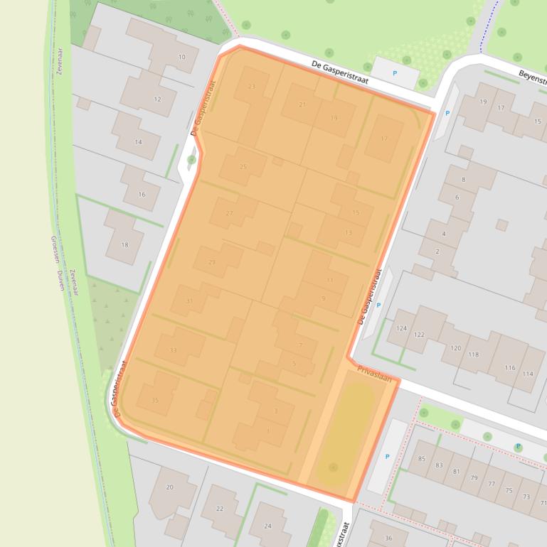 Kaart van postcodegebied 6904LV.