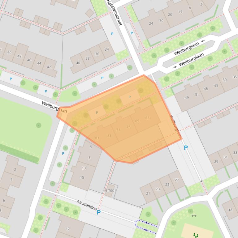 Kaart van postcodegebied 6904MB.
