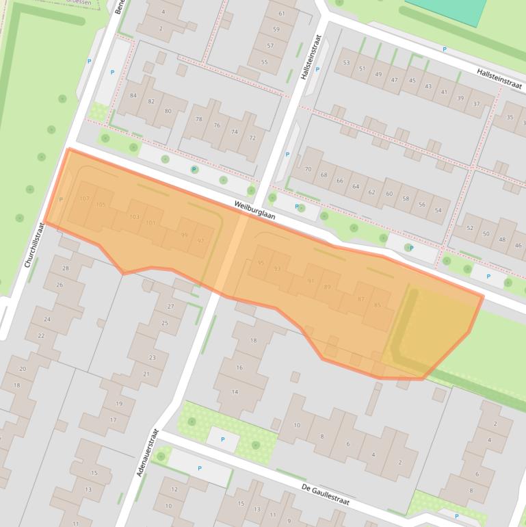 Kaart van postcodegebied 6904MC.