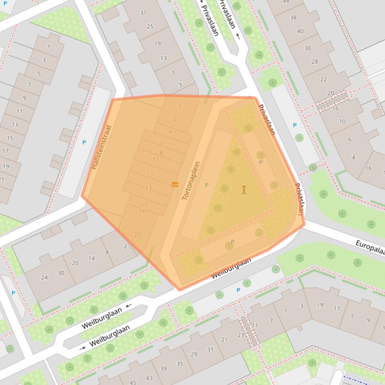 Kaart van postcodegebied 6904MK.