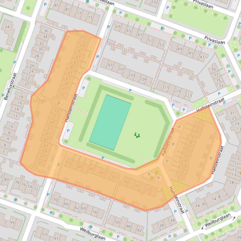 Kaart van postcodegebied 6904ML.