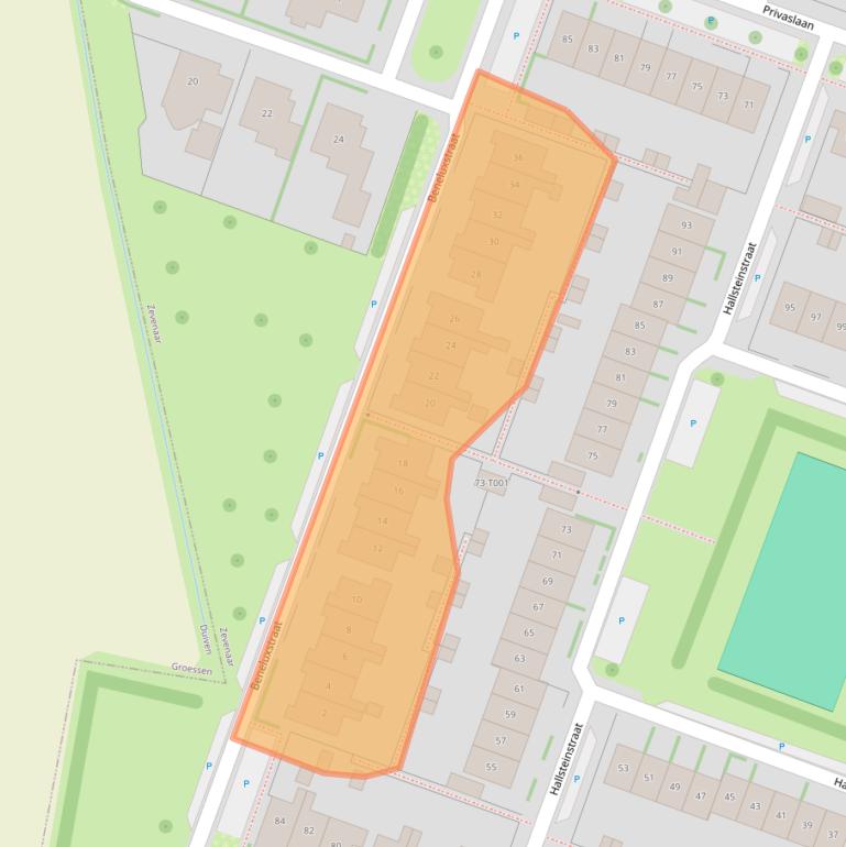 Kaart van postcodegebied 6904MT.