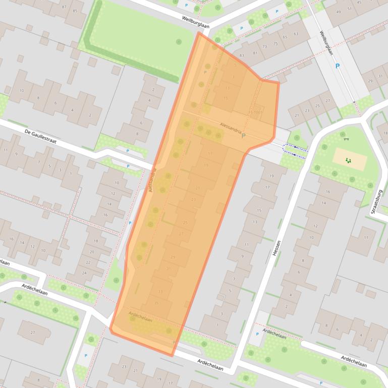 Kaart van postcodegebied 6904NA.