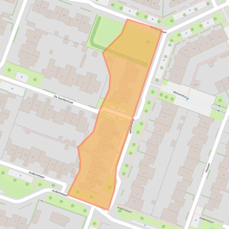Kaart van postcodegebied 6904NB.