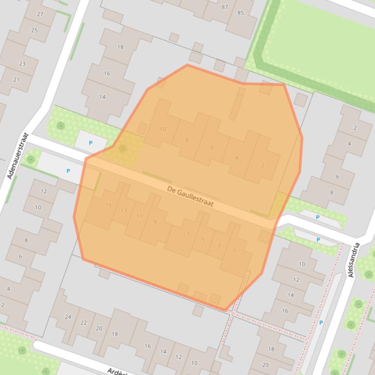 Kaart van postcodegebied 6904NC.